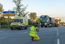 Trafo-Transport vom Hafen Brunsbüttel zur Konverteranlage Wilster im Juni 2018