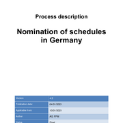 Process description nomination of schedules in Germany 