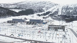 Konverterbaustelle NordLink in Tonstad (Ertsmyra)/Norwegen im November 2018