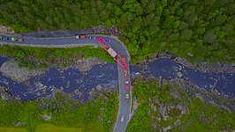 Transformatoren-Transport in Norwegen zur Konverterstation Tonstad im Sommer 2017