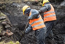 Archäologische Baubegleitung an der Landkabeltrasse von NordLink im Dezember 2016