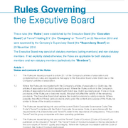 Rules governing the Executive Board
