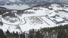 Konverterbaustelle NordLink in Tonstad (Ertsmyra)/Norwegen im November 2018