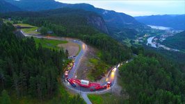 Transformatoren-Transport in Norwegen zur Konverterstation Tonstad im Sommer 2017