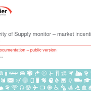 Security of Supply monitor - market incentives study