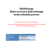 Rules on secure exchange in the schedule process