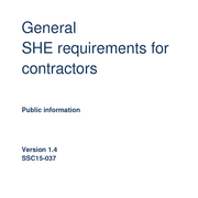 General SHE requirements for contractors