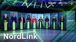Von links: Daniel Günther (Ministerpräsident Schleswig-Holstein), Markus Scheer (Mitglied der Geschäftsführung KfW IPEX-Bank), Peter Altmaier (Bundesminister für Wirtschaft und Energie), Manon van Beek (CEO TenneT), Dr. Angela Merkel (Bundeskanzlerin