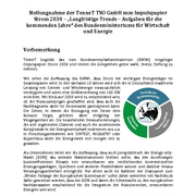 Stellungnahme der TenneT TSO GmbH zum Impulspapier Strom 2030