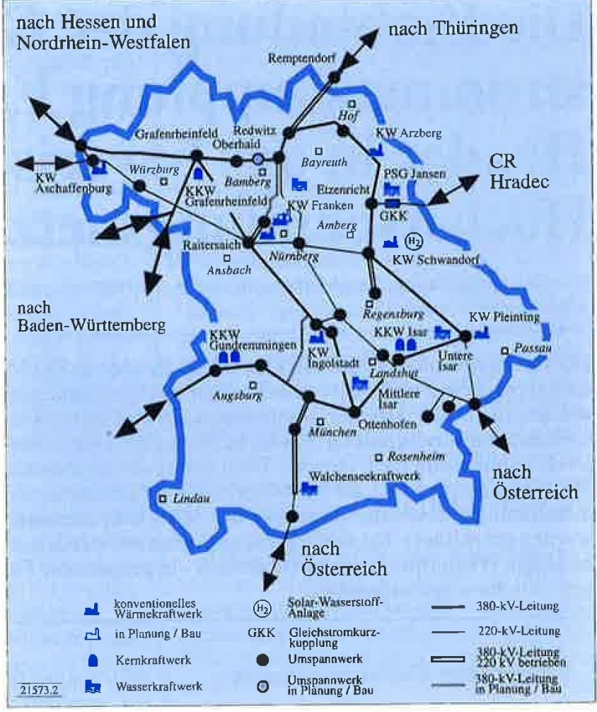 Historische Netzdarstellung Bayern